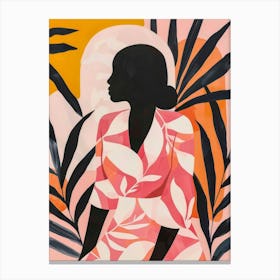 Woman In Pink 1 Canvas Print