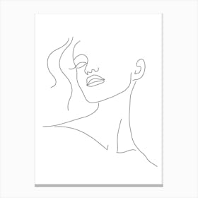 Female Beauty, Outline, Line Art, Minimal, Art, Home, Wall Print Canvas Print