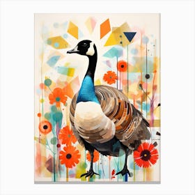 Bird Painting Collage Canada Goose 4 Canvas Print