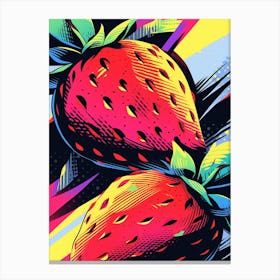 Strawberry Pop Art Canvas Print