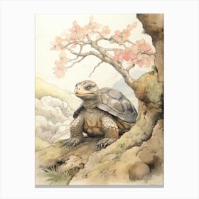 Storybook Animal Watercolour Turtle Canvas Print