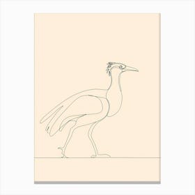 Bird Walking Line Art Lienzo