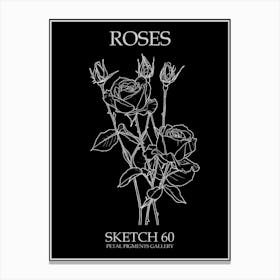Roses Sketch 60 Poster Inverted Canvas Print