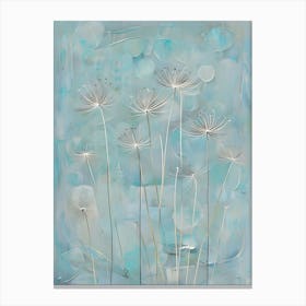 Dreamlike Delights: Dandelion Seeds in a World of Soft Textures and Colors 2 Canvas Print