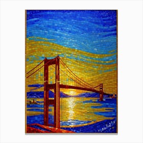 Golden Gate Bridge Mosaic 2 Canvas Print