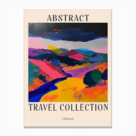 Abstract Travel Collection Poster Lithuania 2 Canvas Print