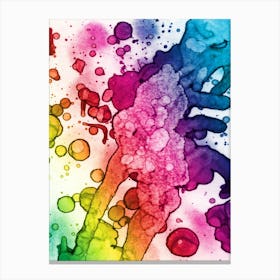 Alcohol Ink A Rainbow Of Colors Canvas Print