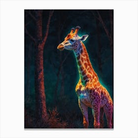 Giraffe In The Forest 2 Canvas Print