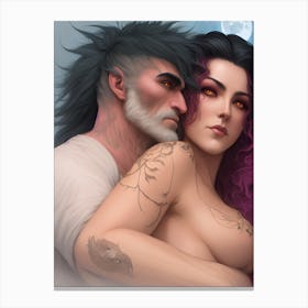 Lovers Embrace Canvas Print