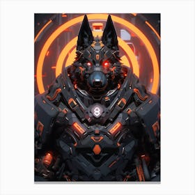 Futuristic Wolf Canvas Print