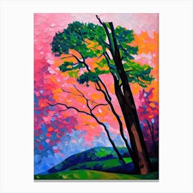 Oregon White Oak Tree Cubist 2 Canvas Print