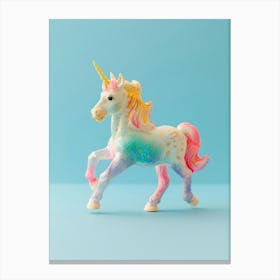 Toy Pastel Unicorn Galloping 3 Canvas Print