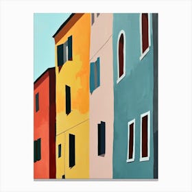 Amalfi Artistry: Houses Along the Amalfi Coast, Italy Canvas Print