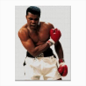 Muhammad Ali In Style Dots 2 Canvas Print