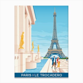 Paris France Eiffel Tower | Trocadero Canvas Print