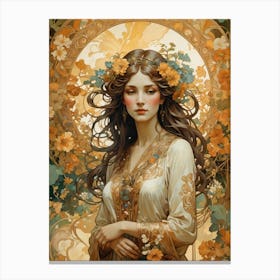 Art Nouveau Girl 14 30x40in 9000x12000px 14 Canvas Print