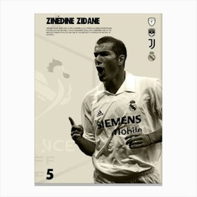 Zinedine Zidane 1 Canvas Print