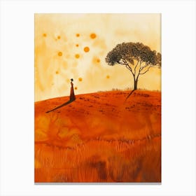 Of A Woman In The Desert Canvas Print