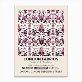 Poster Aster Bloom London Fabrics Floral Pattern 1 Canvas Print