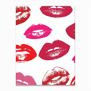 Lots Of Lips Canvas Print
