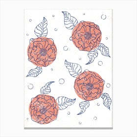 Sketchy Floral Pattern 2 Canvas Print