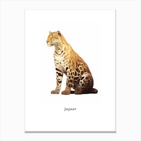 Jaguar Kids Animal Poster Canvas Print