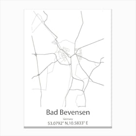 Bad Bevensen,Germany Minimalist Map Toile