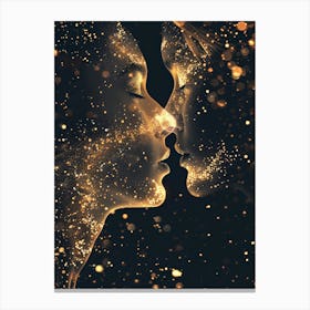 Two People Kissing Canvas Print