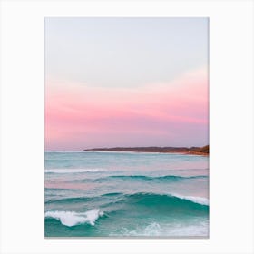 Coral Bay Beach, Australia Pink Photography 1 Canvas Print