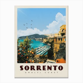 Sorrento Italy Travel Poster Canvas Print