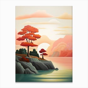 Island Abstract Minimalist 6 Canvas Print