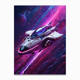 Spaceship In Space 1 Canvas Print