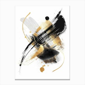 Abstract Black And Gold Painting 46 Canvas Print