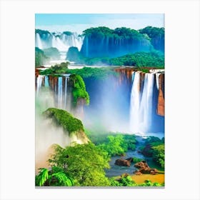 Iguacu Falls Of The North, Brazil Majestic, Beautiful & Classic (2) Canvas Print