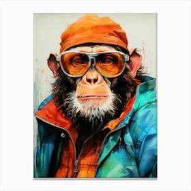 Chimpanzee animal Canvas Print