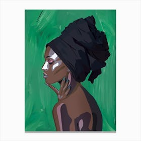 Abstract Woman With Turban 1 Canvas Print