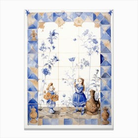 Blue and white 1 Canvas Print