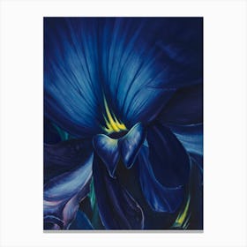 Blue Floral Wall Art Print Canvas Print