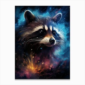 Kbgtron A Raccoon Colorful Lights In The Style Of Fantastical C D855959c 1ce3 4bc5 B7af D63cce8e81f5 Canvas Print