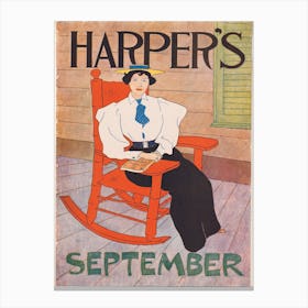 Harper's September, Edward Penfield Canvas Print