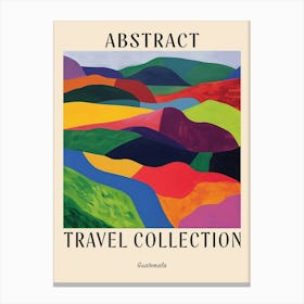 Abstract Travel Collection Poster Guatemala Canvas Print
