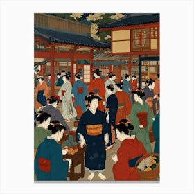 Asian Market Canvas Print