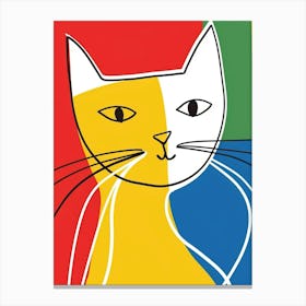 Cat On The Wall Style Abstract Canvas Print