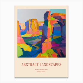 Colourful Abstract Arches National Park Usa 4 Poster Canvas Print