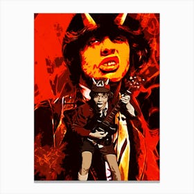 angus young ac dc band music 1 Canvas Print