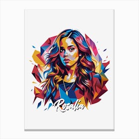 Rosalia 02 Portrait Music Icon WPAP Pop Art Style Canvas Print