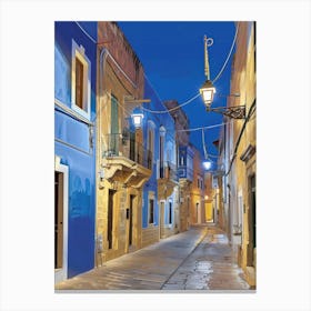 Street Scene In Malta Canvas Print