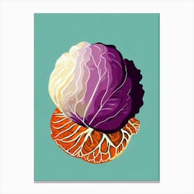 Cabbage 3 Bold Graphic vegetable Canvas Print