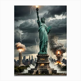 Statue Of Liberty In New York City Canvas Print