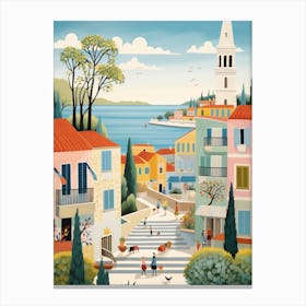 Zadar Croatia 3 Illustration Canvas Print